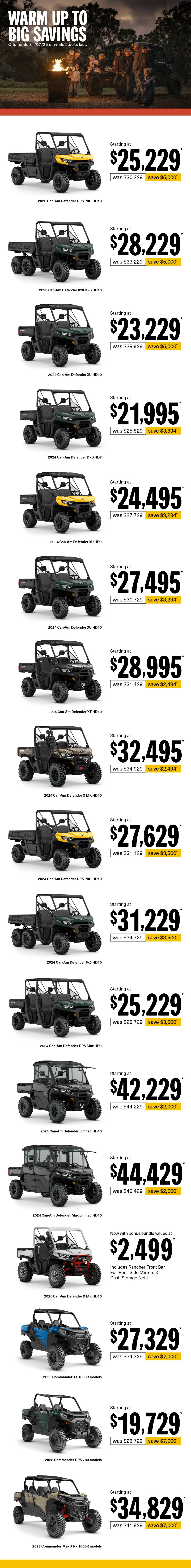 AU Can-Am Off-Road - Q2.75 Retail Program 2025